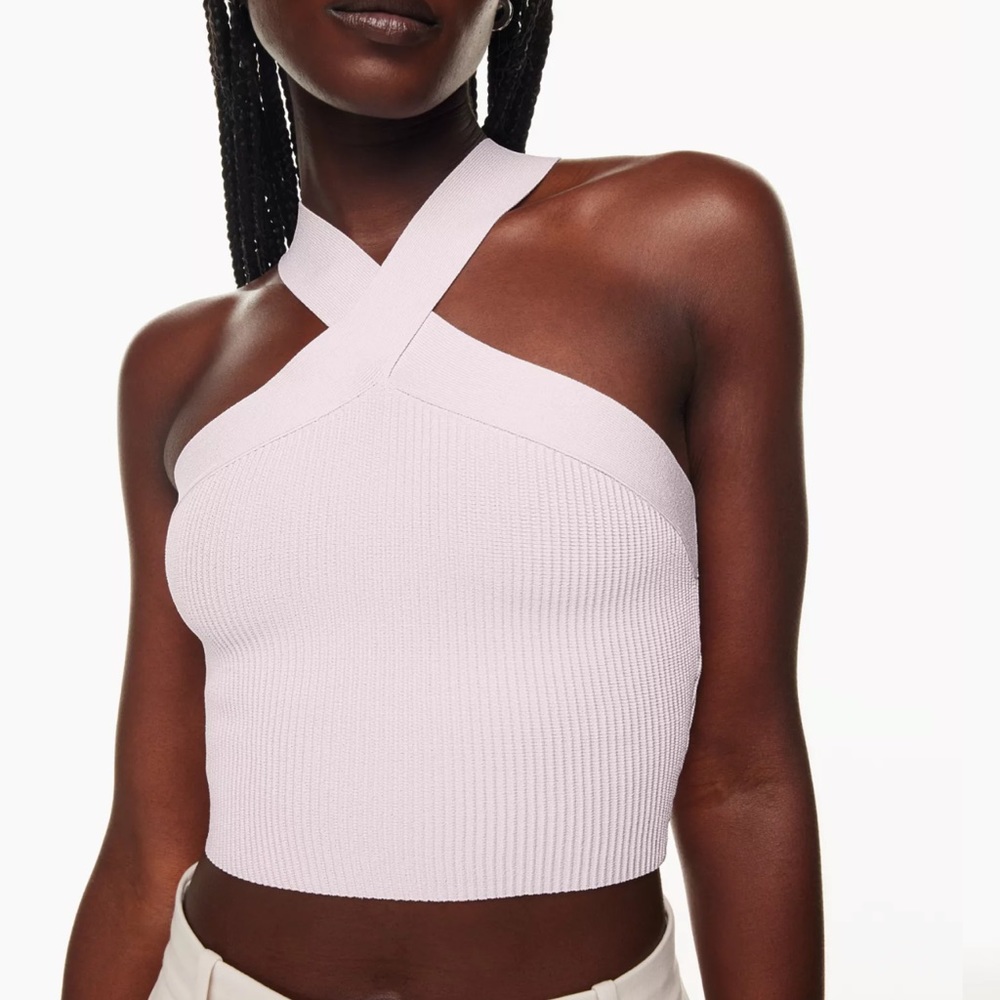 Babaton Sculpt Knit Criss Cross Cropped Tank